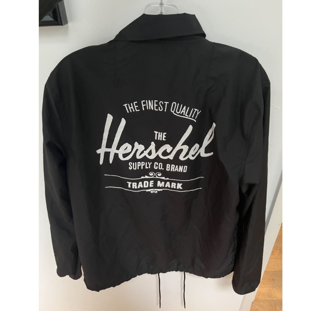 Herschel black button nylon jacket